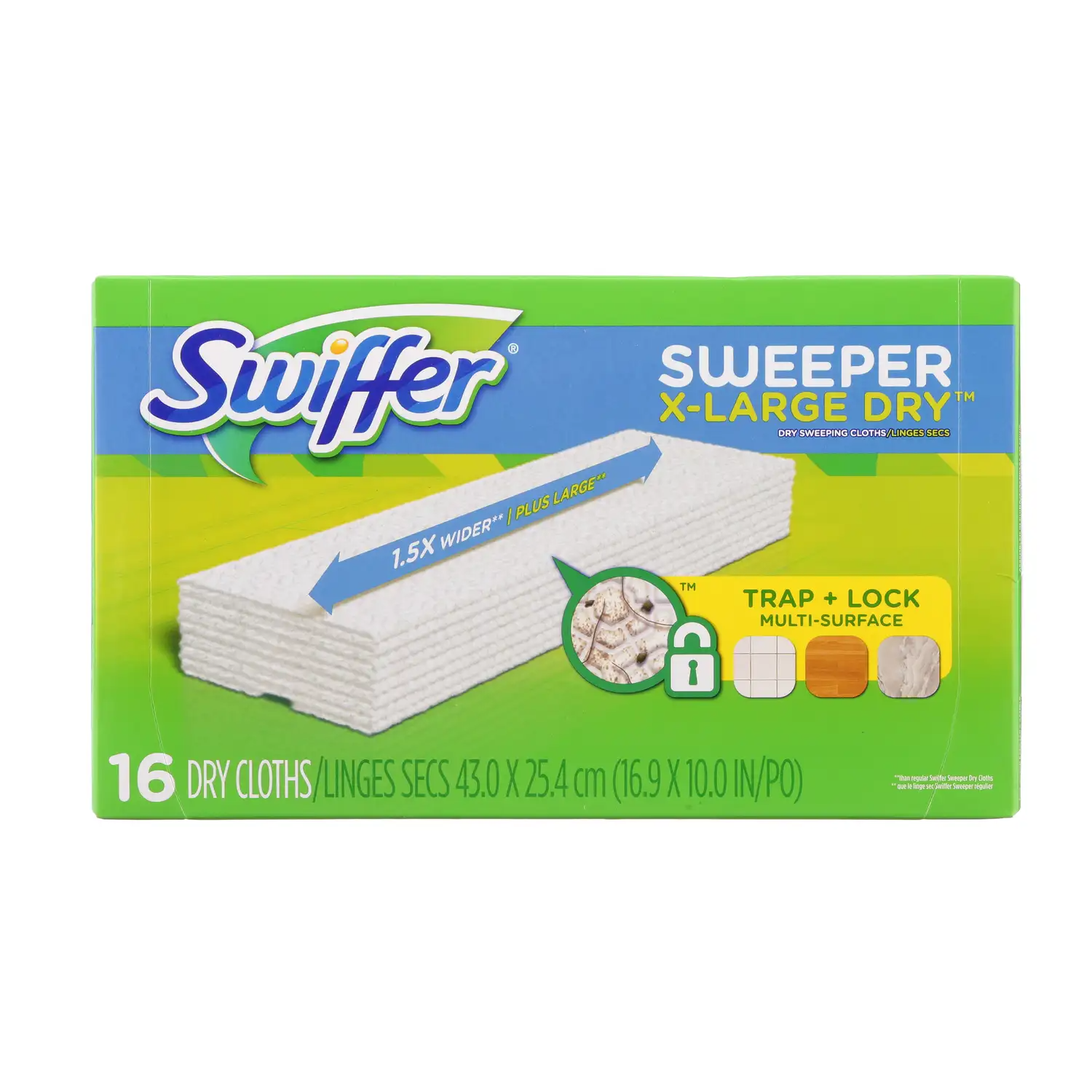 Swiffer XL Dry Sweeping Cloth Refills – Pack of 16