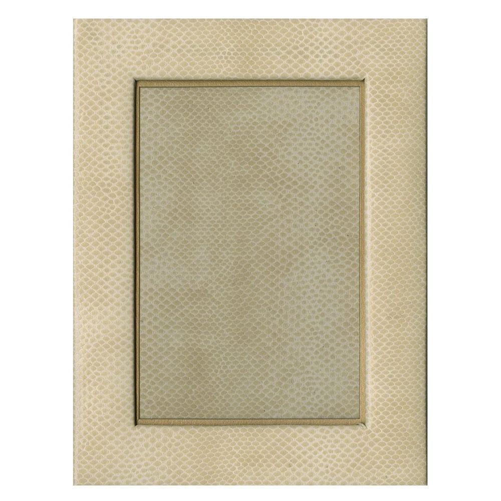 Caspari Snakeskin Photo Frame – Ivory – 4" x 6"