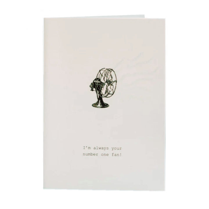 Your Number One Fan Glitter Greeting Card – 3.5" x 5"