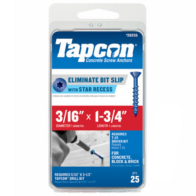 Star Drive Concrete Anchors – 3.16 x 1.75" – 25-Ct.