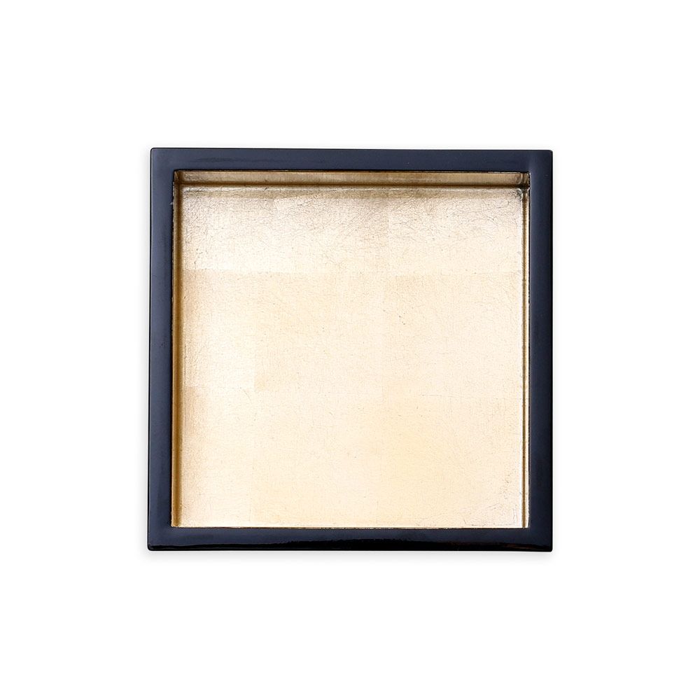 Caspari Lacquer Cocktail Napkin Holder in Black & Gold