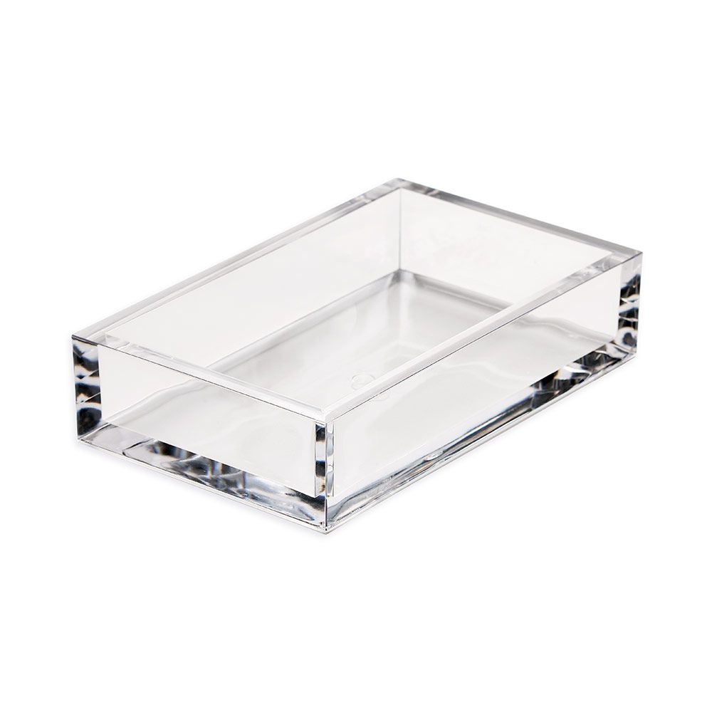 Caspari Acrylic Guest Towel Napkin Holder in Clear