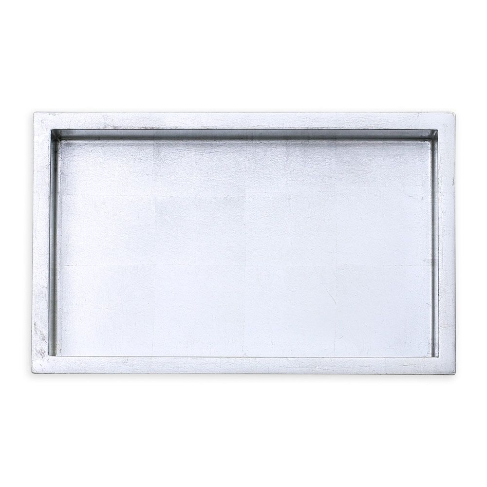 Caspari Lacquer Guest Towel Napkin Holder in Silver