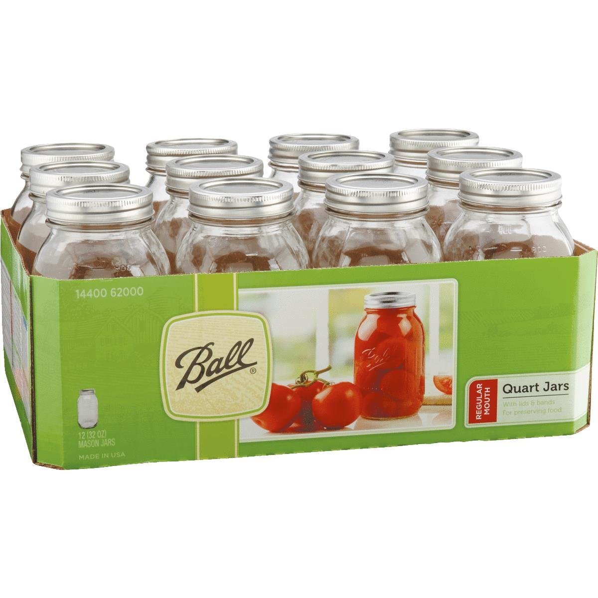 Ball Regular Mouth 32oz Mason Canning Jar – Case of 12