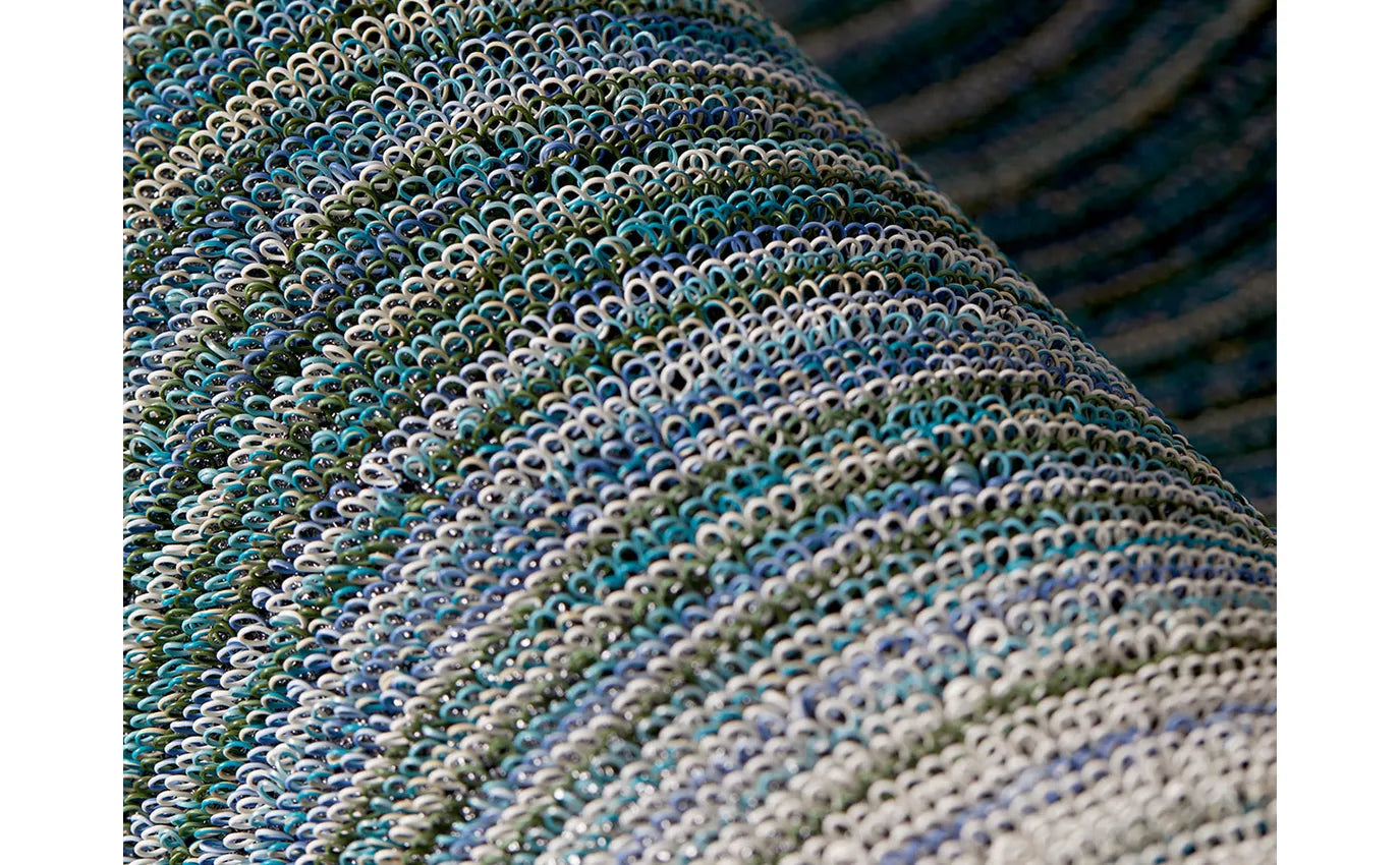 Chilewich Fade Shag Woven Door Mat – Lagoon – 24" x 36"