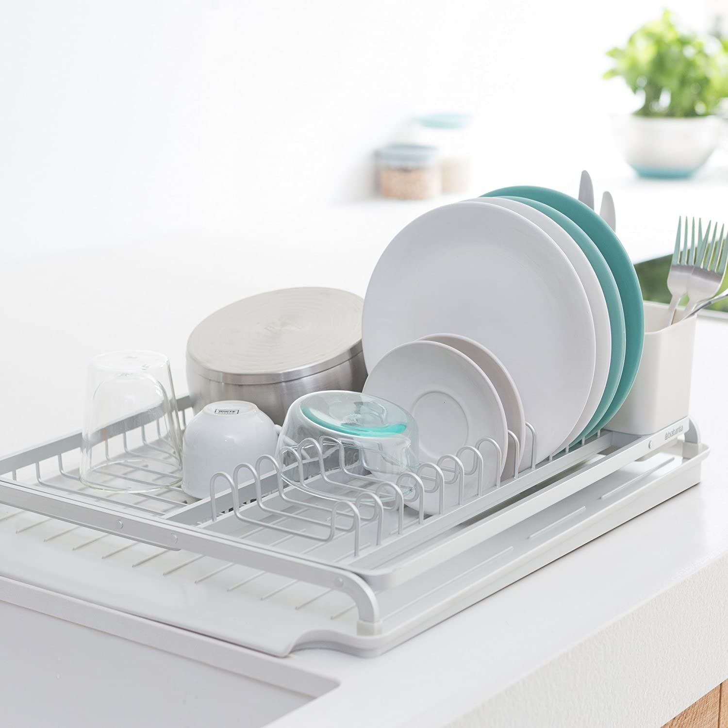 Brabantia Compact Dish Drying Rack – Light Gray