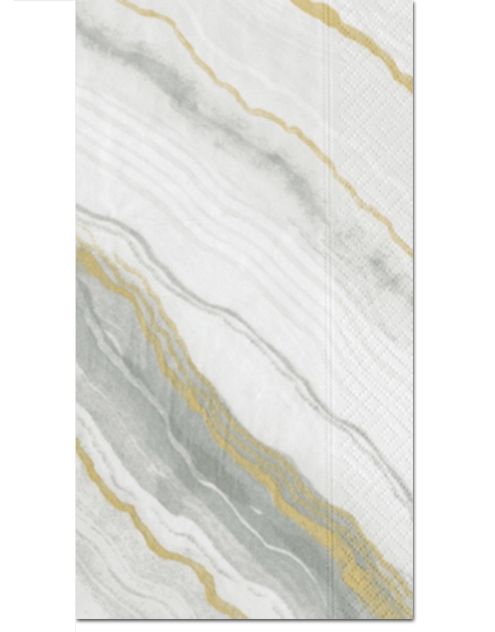 Caspari Marble Grey Guest Towels - 15pk