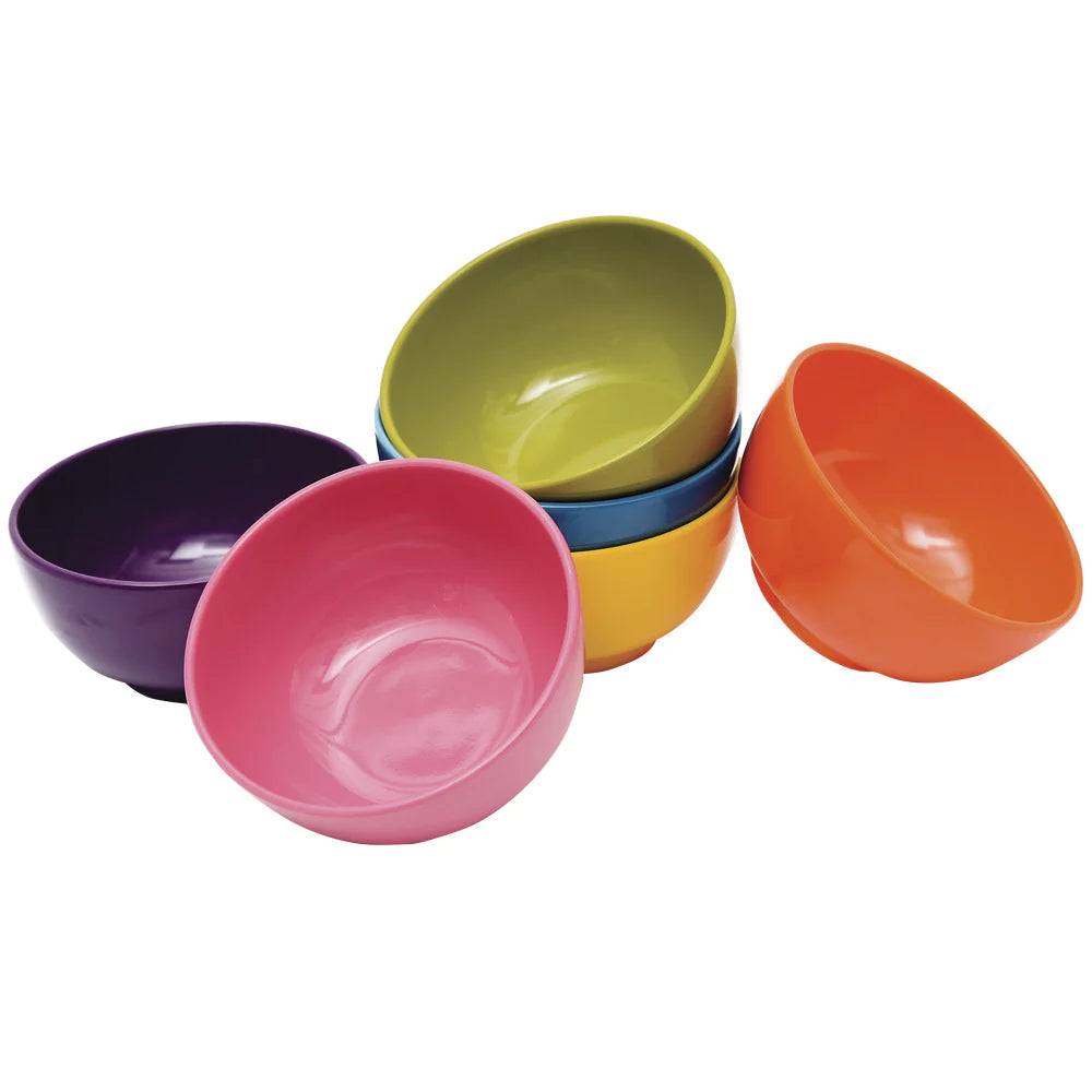 French Bull Rainbow Melamine Small Bowl Set – 6 Piece – 22oz.