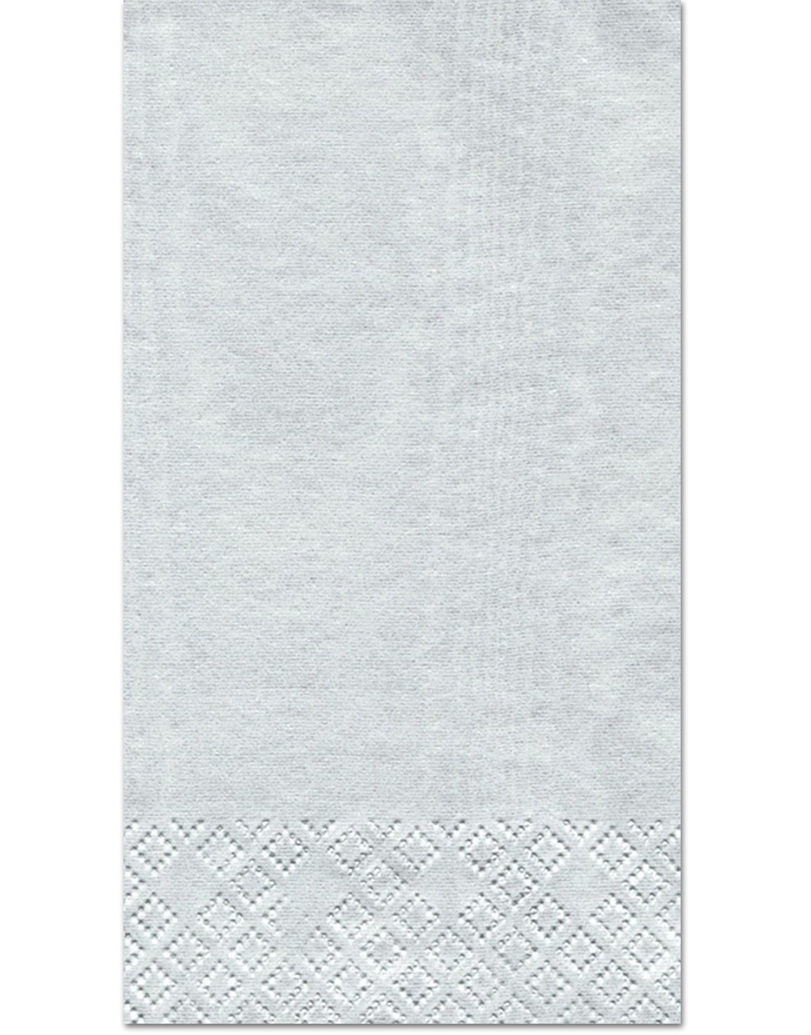 Caspari Moiré Platinum Guest Towels - 15pk