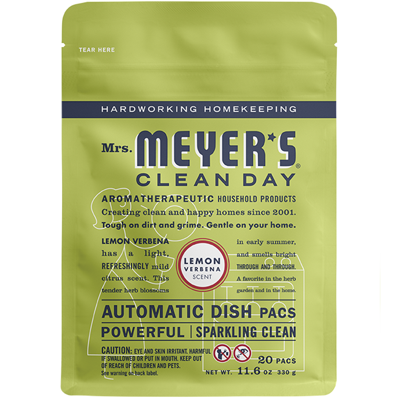 Mrs. Meyer's Lemon Verbena Automatic Dish Pacs – 20ct