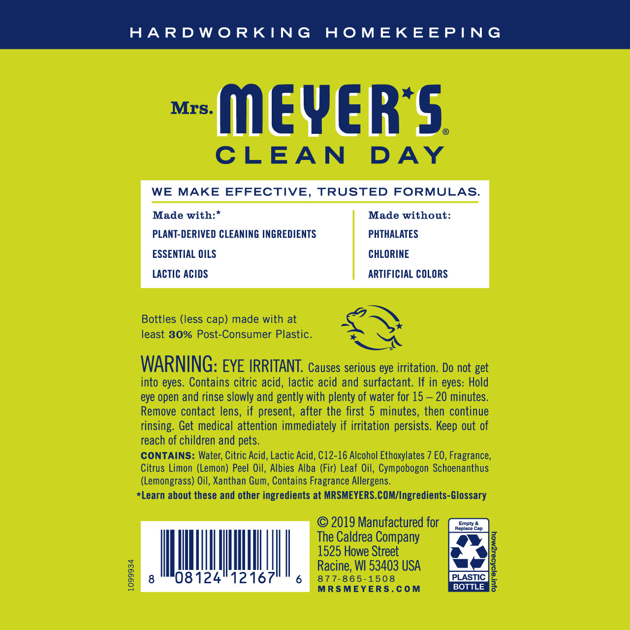 Mrs. Meyer's Lemon Verbena Toilet Bowl Cleaner – 24oz