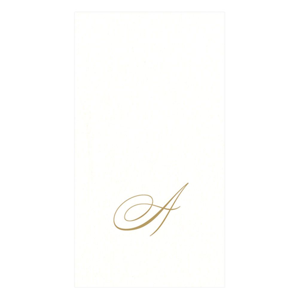Caspari Pearl Initial Guest Towels – 24pk