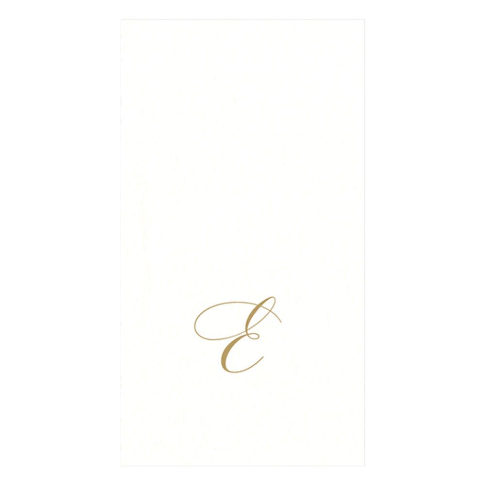 Caspari Pearl Initial Guest Towels – 24pk