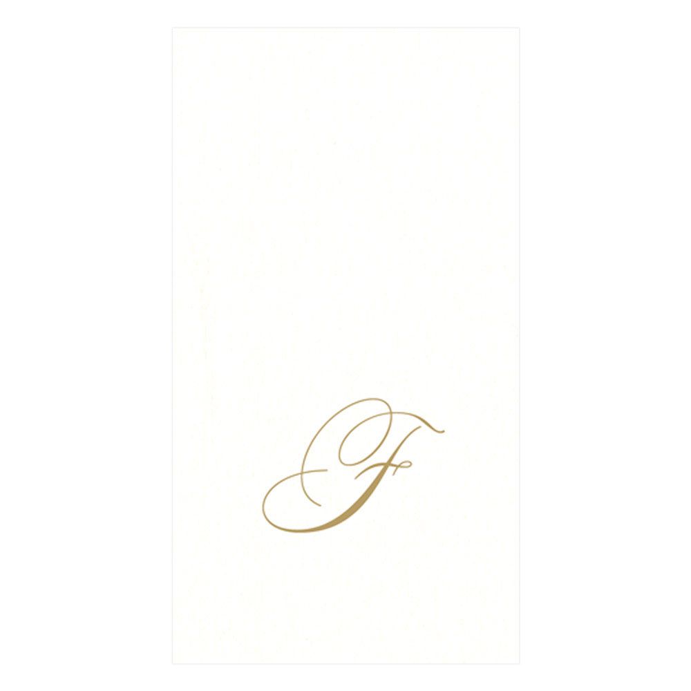 Caspari Pearl Initial Guest Towels – 24pk