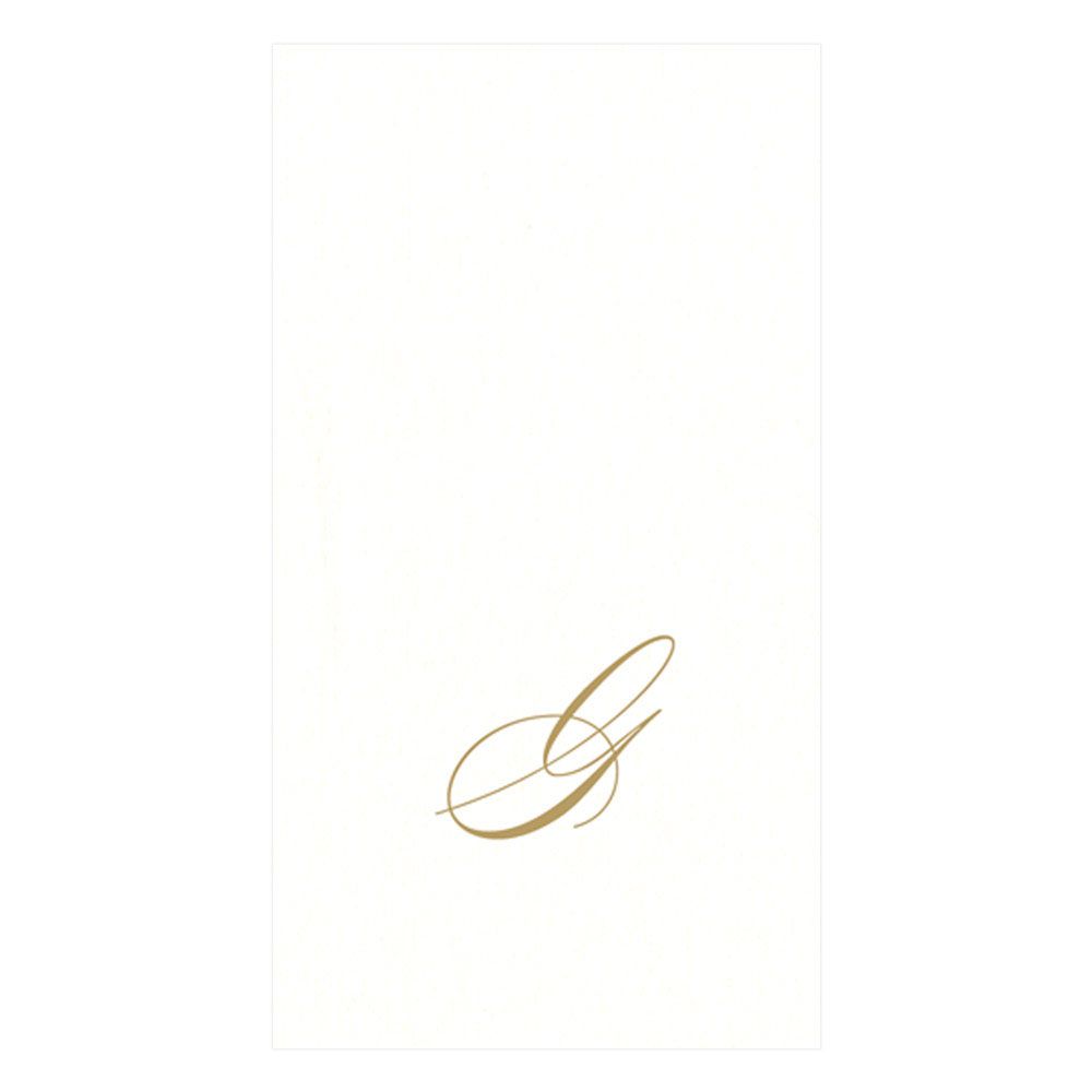 Caspari Pearl Initial Guest Towels – 24pk