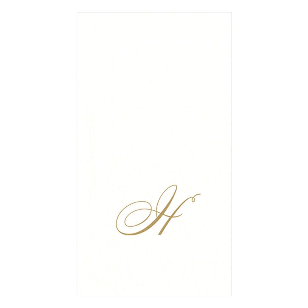 Caspari Pearl Initial Guest Towels – 24pk