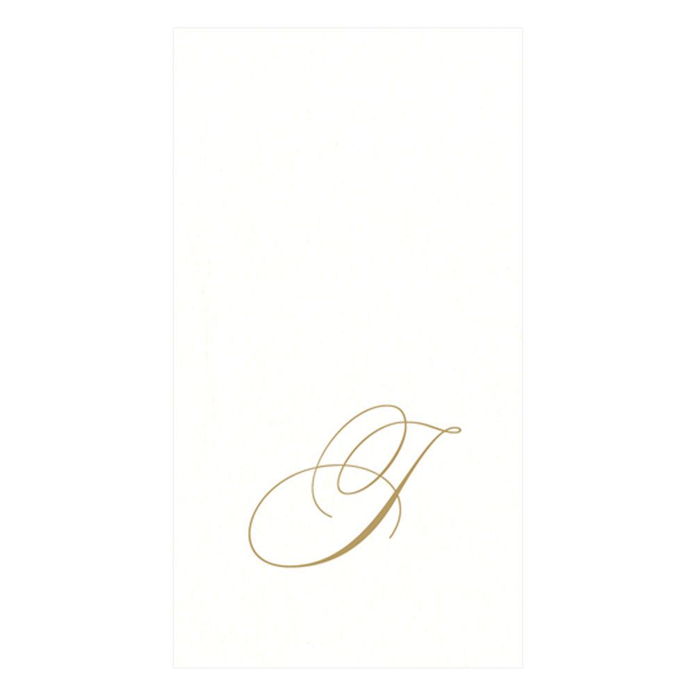 Caspari Pearl Initial Guest Towels – 24pk