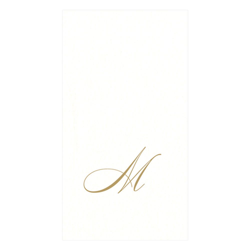 Caspari Pearl Initial Guest Towels – 24pk