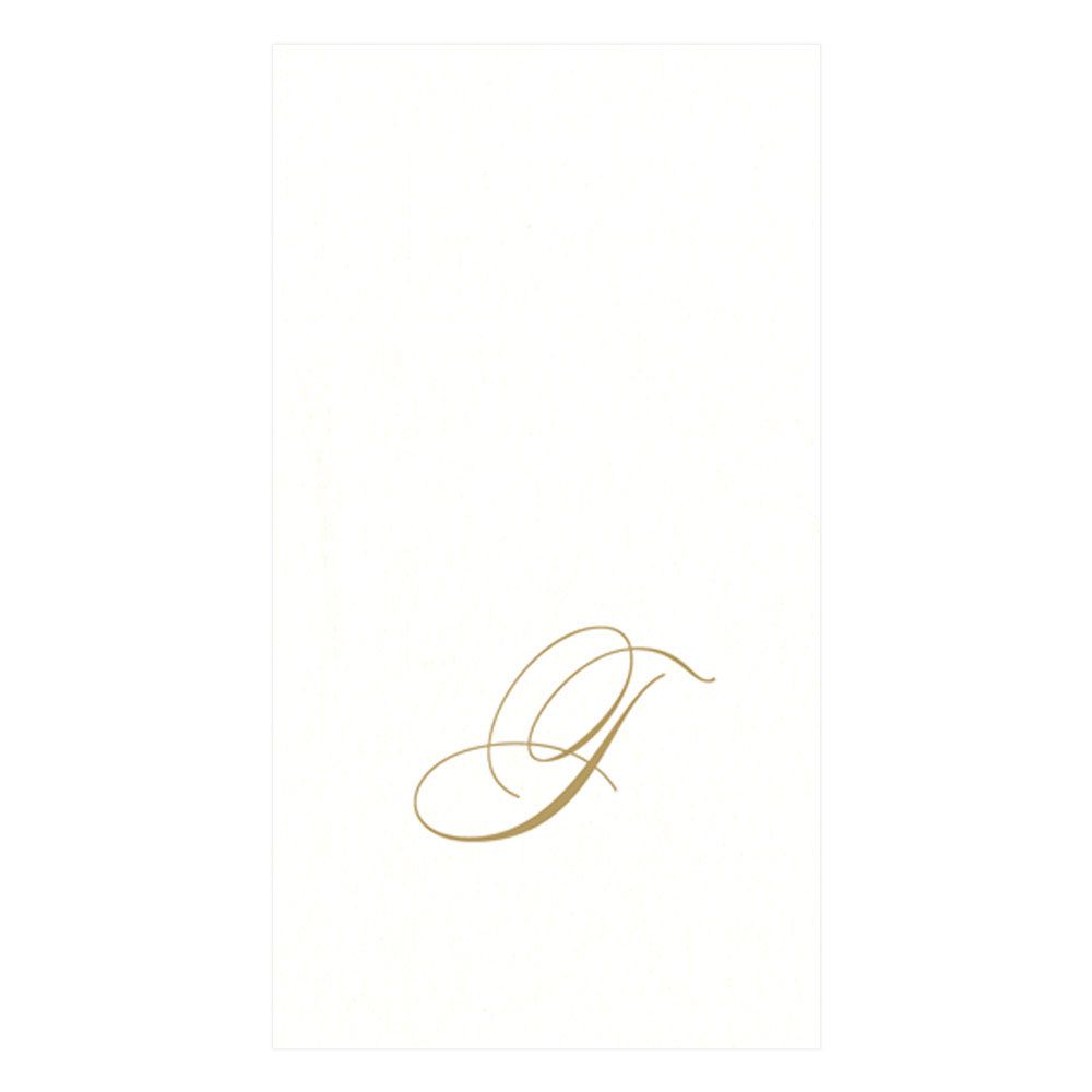 Caspari Pearl Initial Guest Towels – 24pk