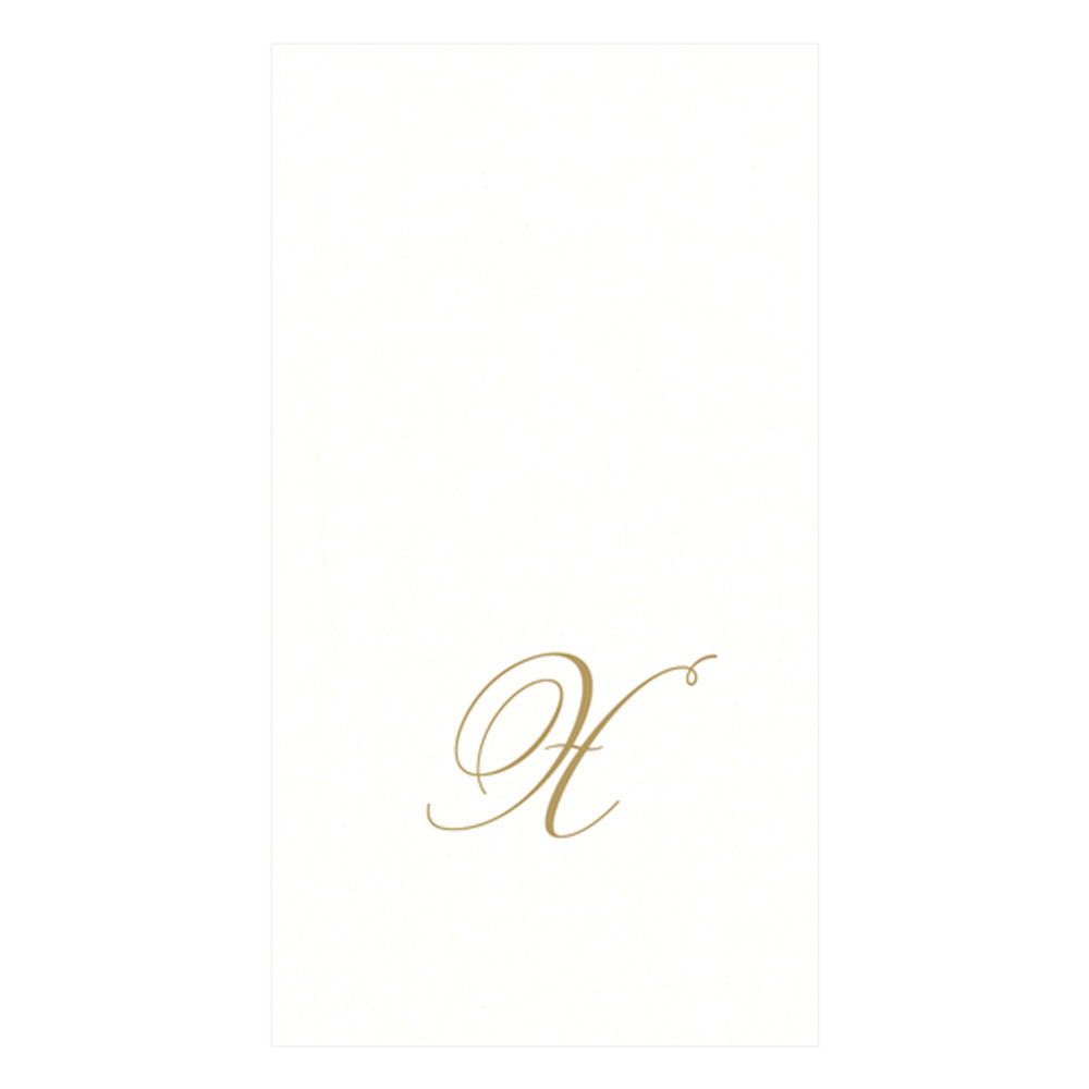 Caspari Pearl Initial Guest Towels – 24pk