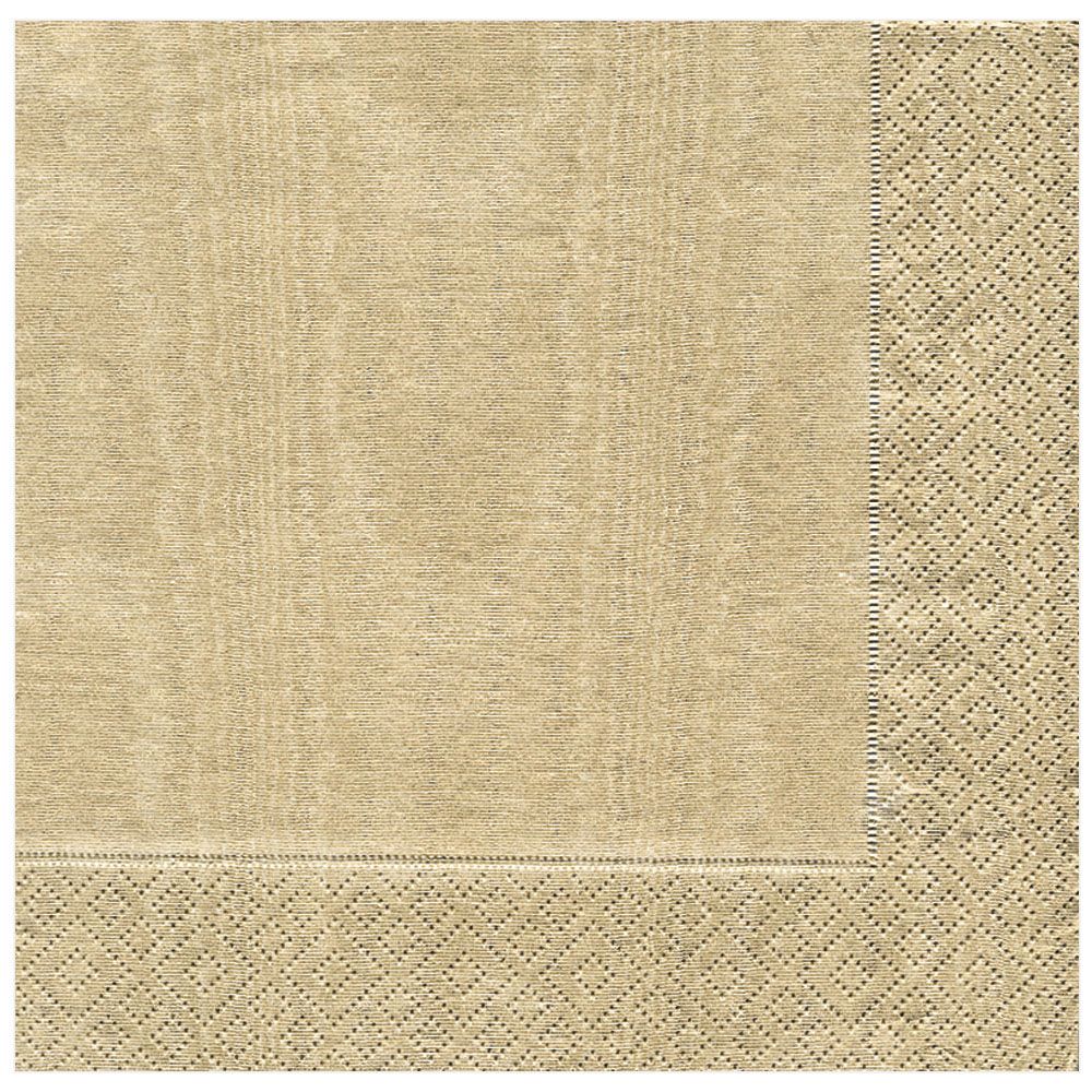 Caspari Moiré Gold Dinner Napkins - 20pk