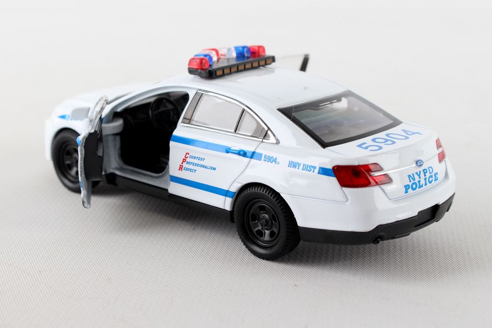 NYPD Small Pullback Ford Interceptor Police Car – 4.25" x 1.5"