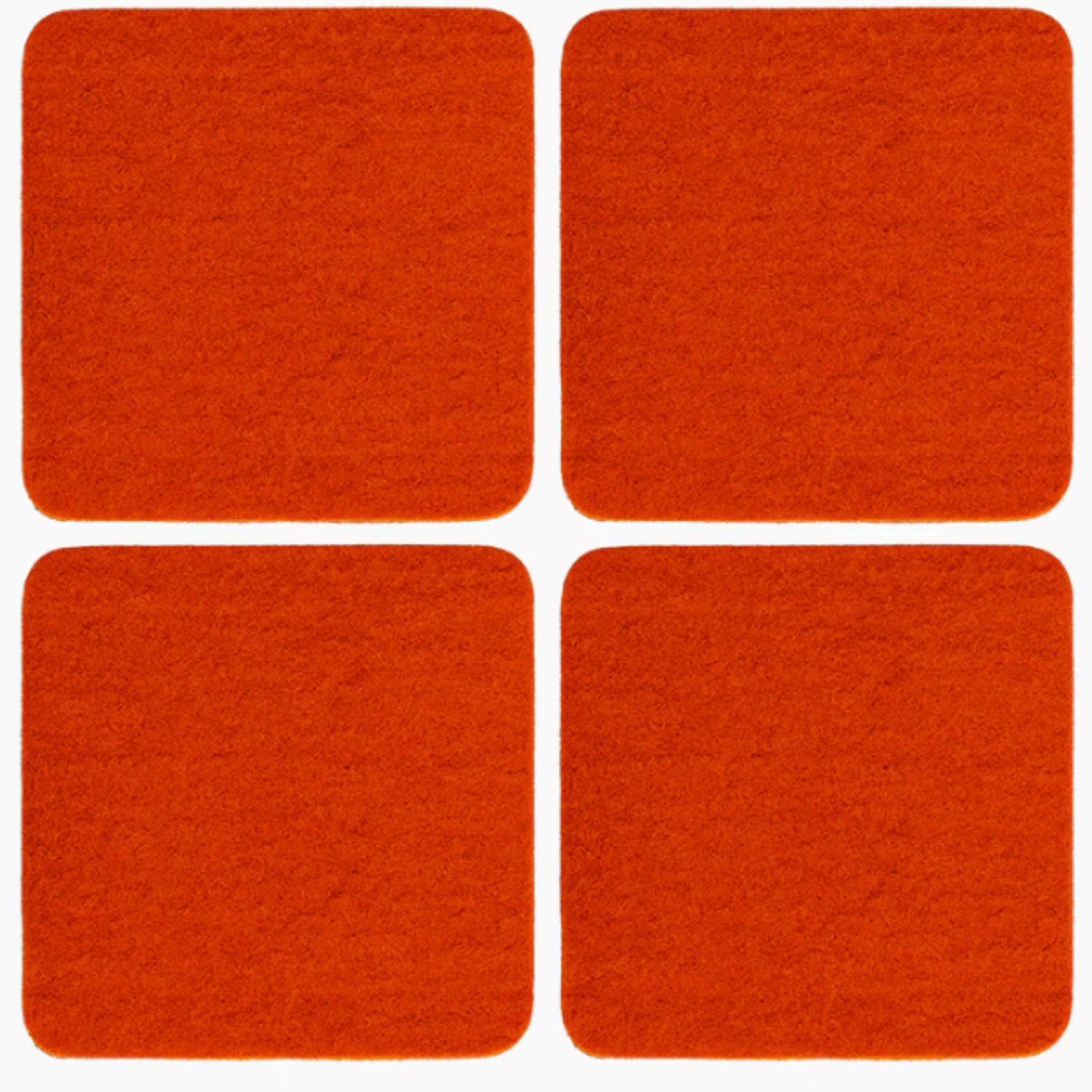 Graf Lantz Bierfilzl Square Felt Coaster – Orange – 4pk