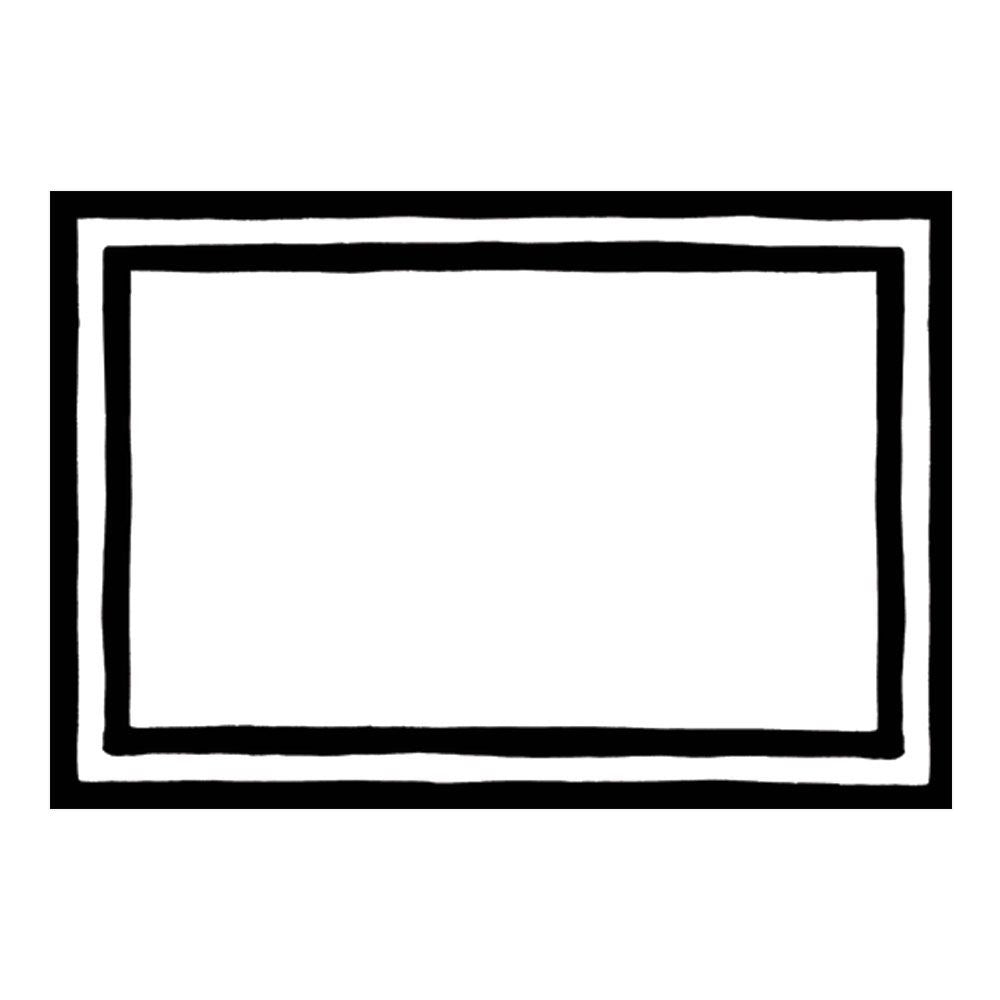 Caspari Border Stripe Black Foil Place Cards - 8pk