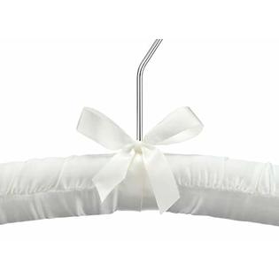Satin Padded Hangers, White, Set of 8