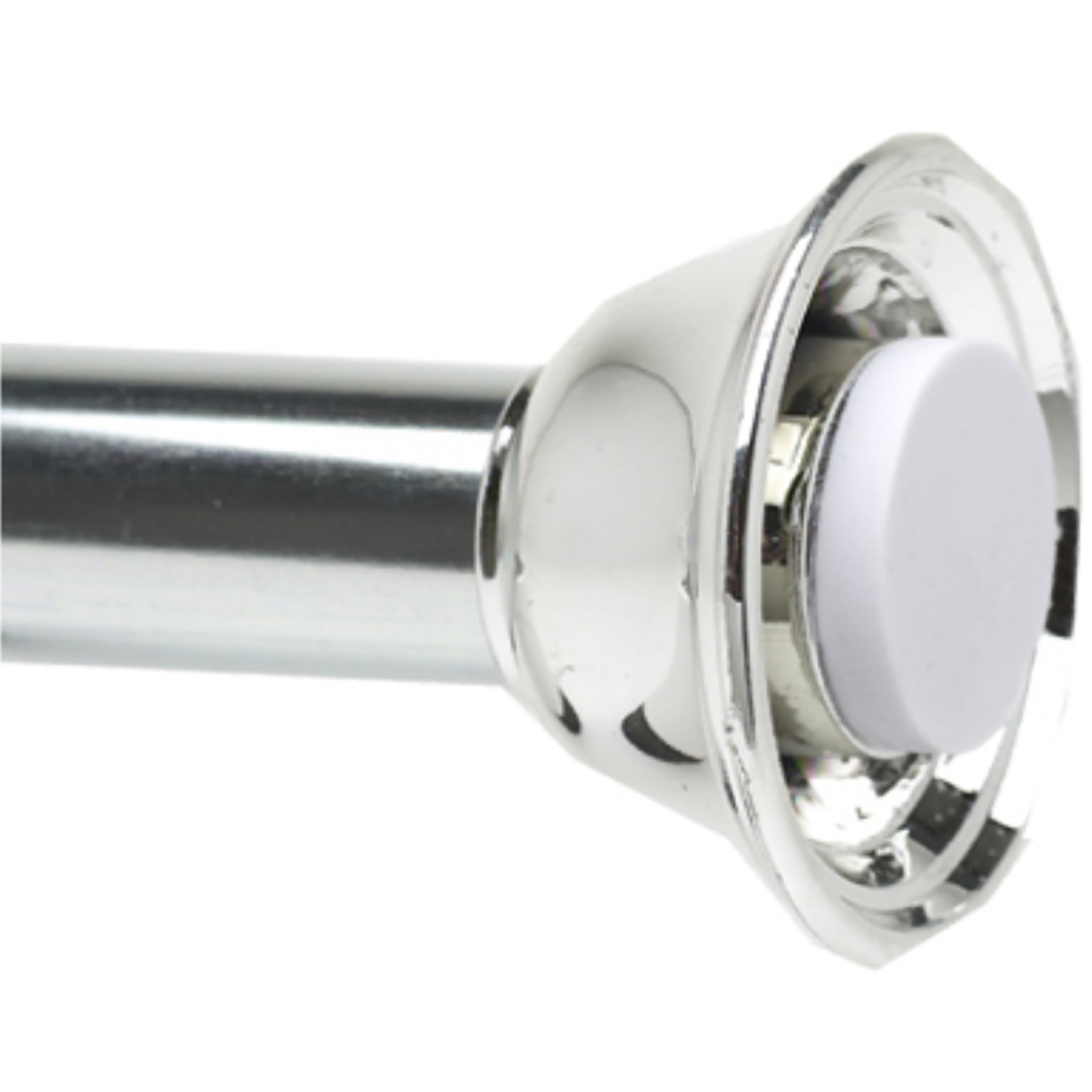 Chrome Minimal Adjustable Tension Rod For Standard Bath Tubs – 42" To 72"W