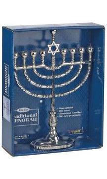 Rite Lite Traditional Menorah – Polished Silvertone