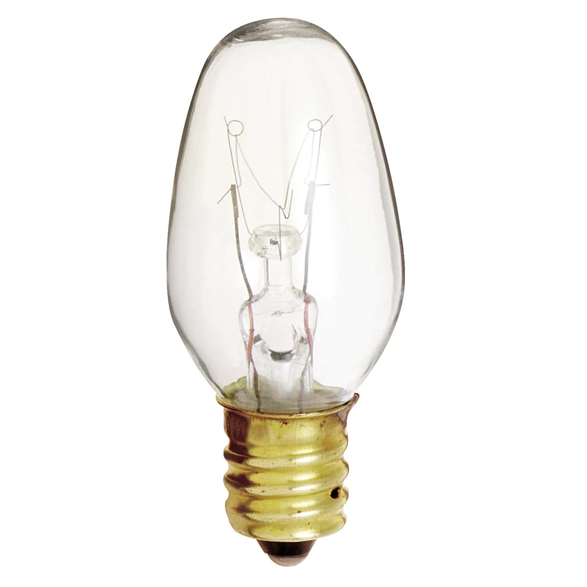 4 Watt Dimmable C7 Candelabra (E12) Incandescent Bulbs  – 2 pk