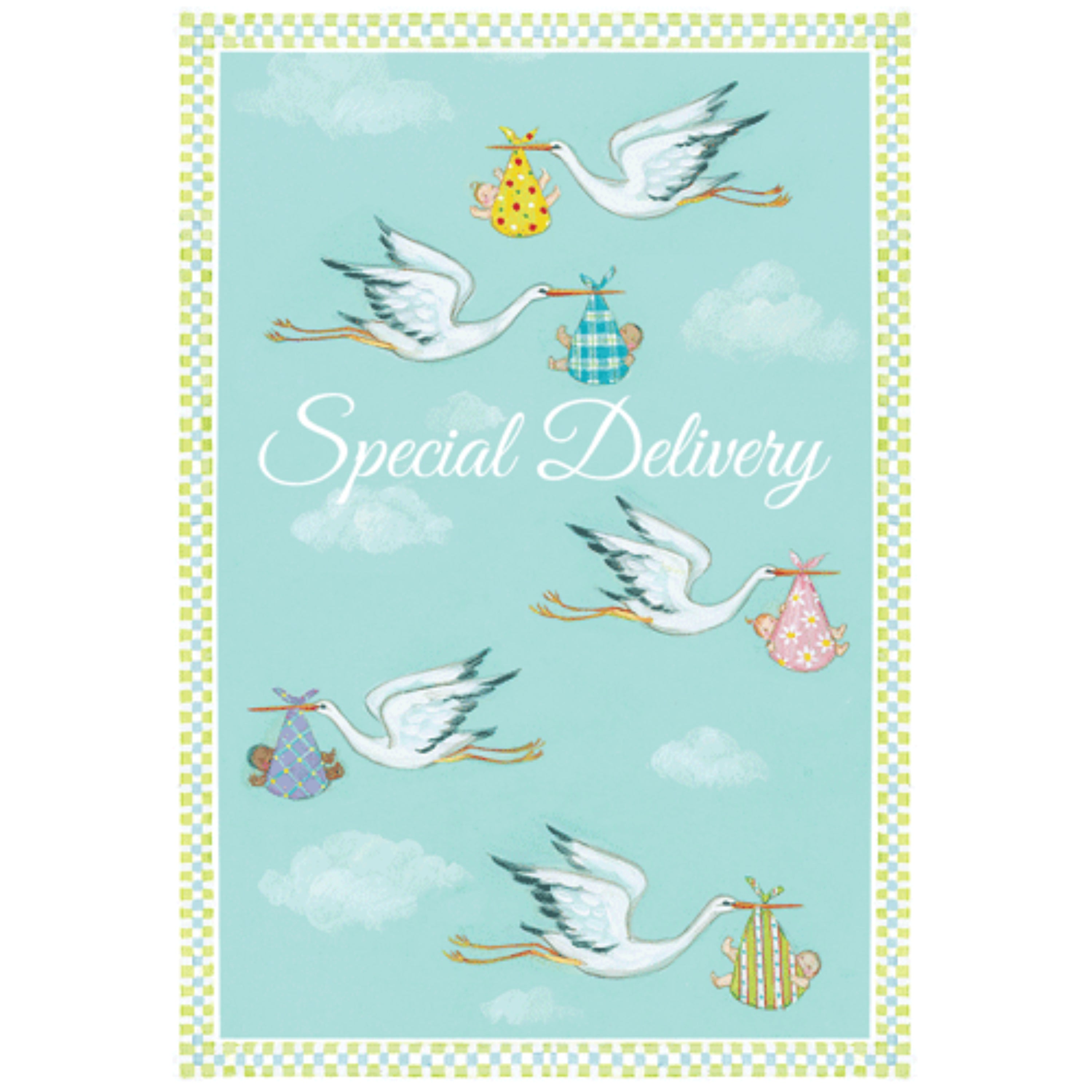 Caspari – Special Delivery Baby Card – 1 Card & 1 Envelope