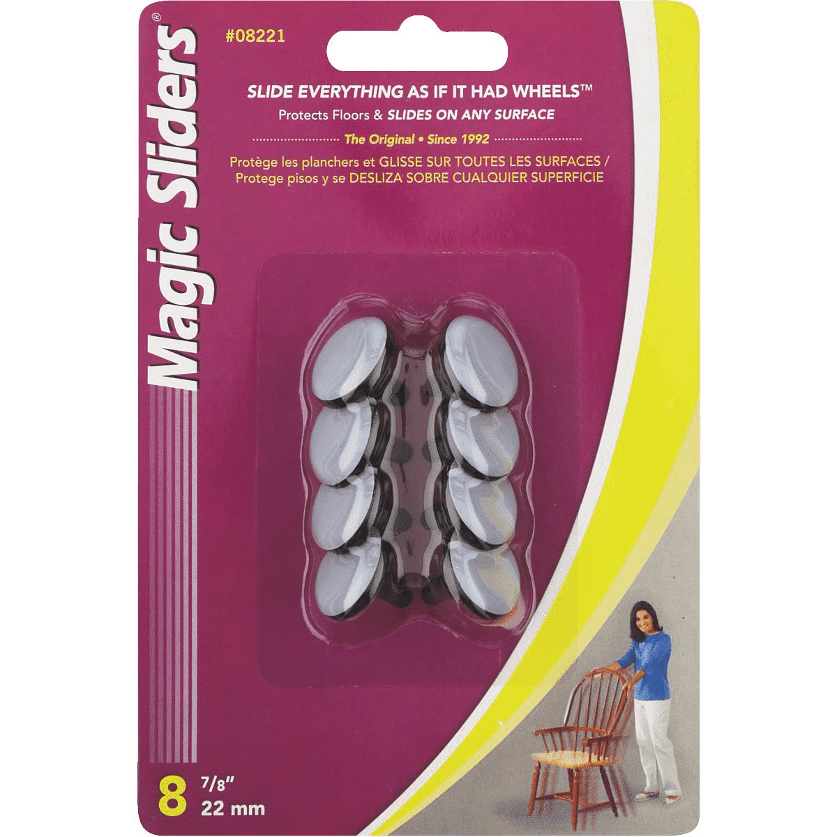 Magic Sliders 7/8" Nail-In Floor Protectors – 8 Pack