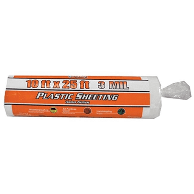 Heavy Duty Plastic Drop Cloth – 10' x 25'