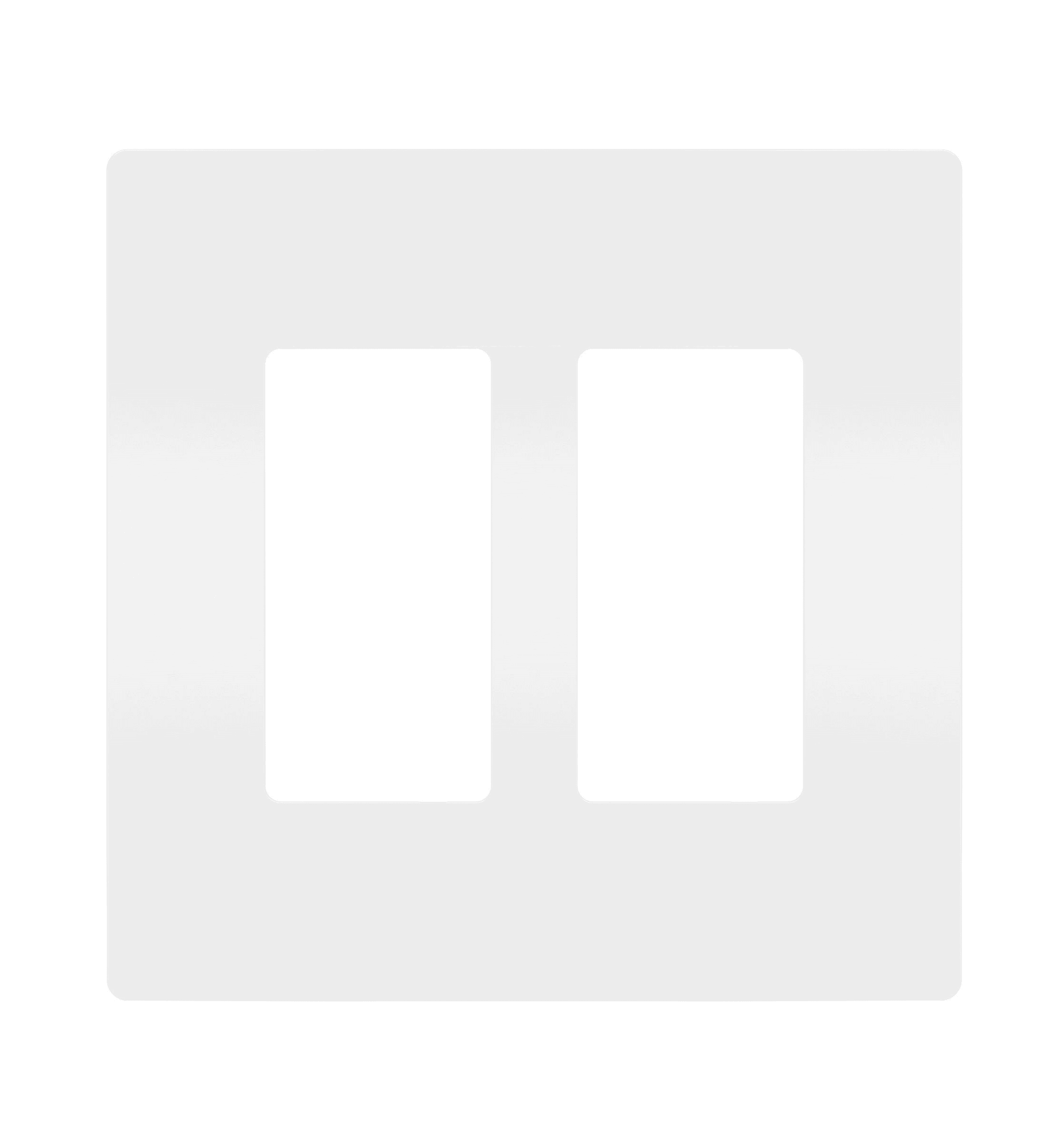 Radiant Screwless Double Wall Plate – White