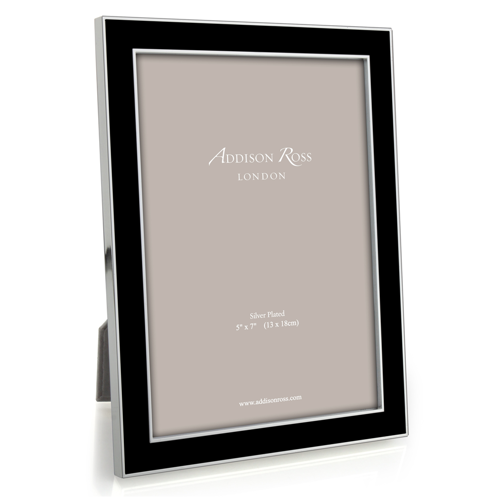 Addison Ross Black Enamel Photo Frame, 4" x 6"