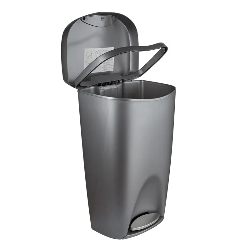 Umbra Brim Step On Trash Can - Nickel – 13 Gallon – Upper East Side Delivery Only