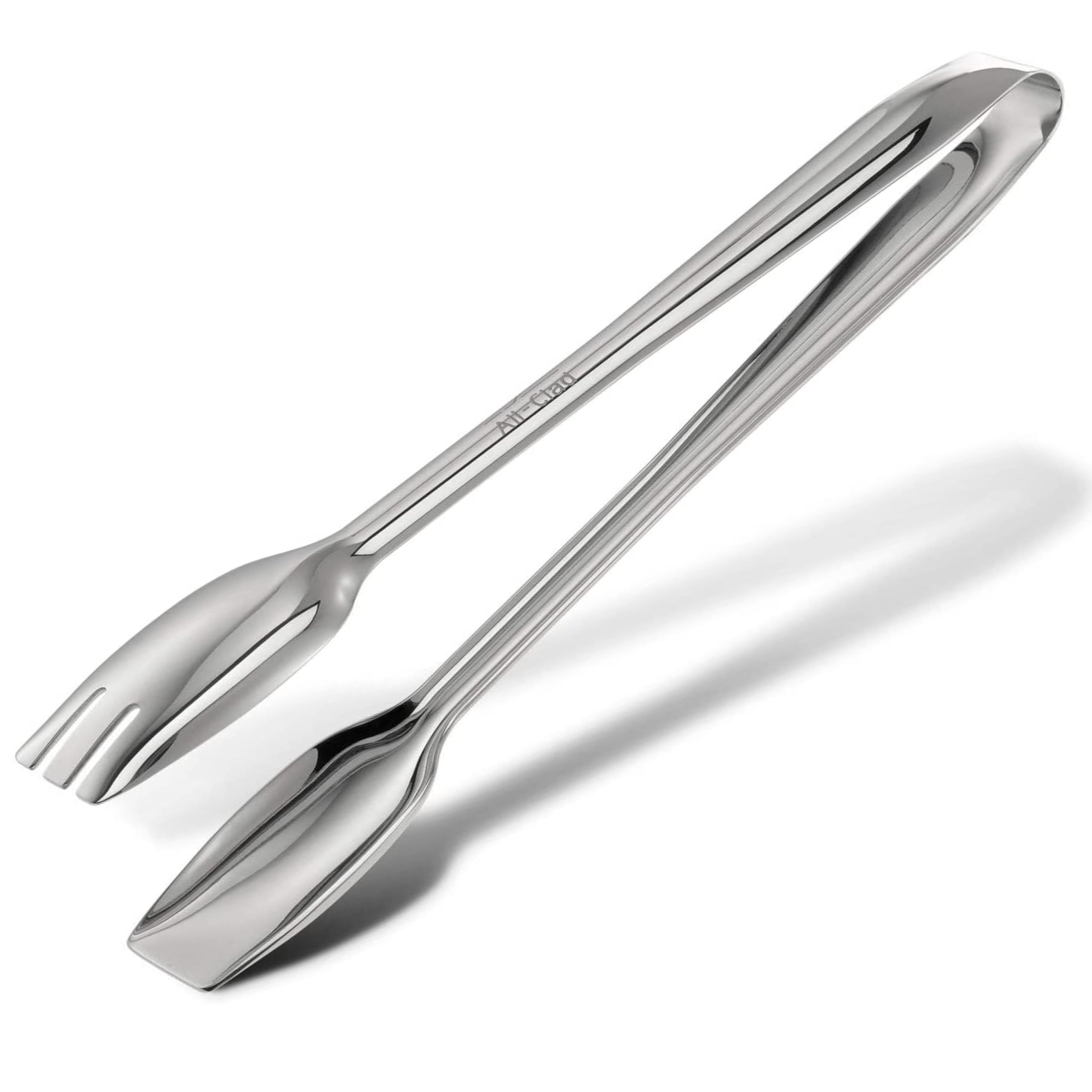 All-Clad Cook Serve 18/10 Stainless Steel Slotted Tongs, 9.5 inch