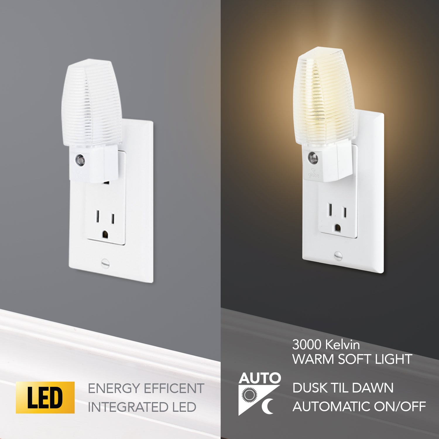 LED Dusk To Dawn Automatic Night Light – White