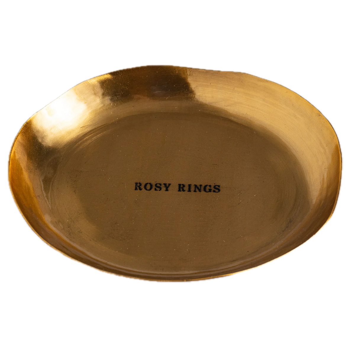 Rosy Rings Petite Gold Accent Botanical Candle Plate & Trinket Tray– 4"