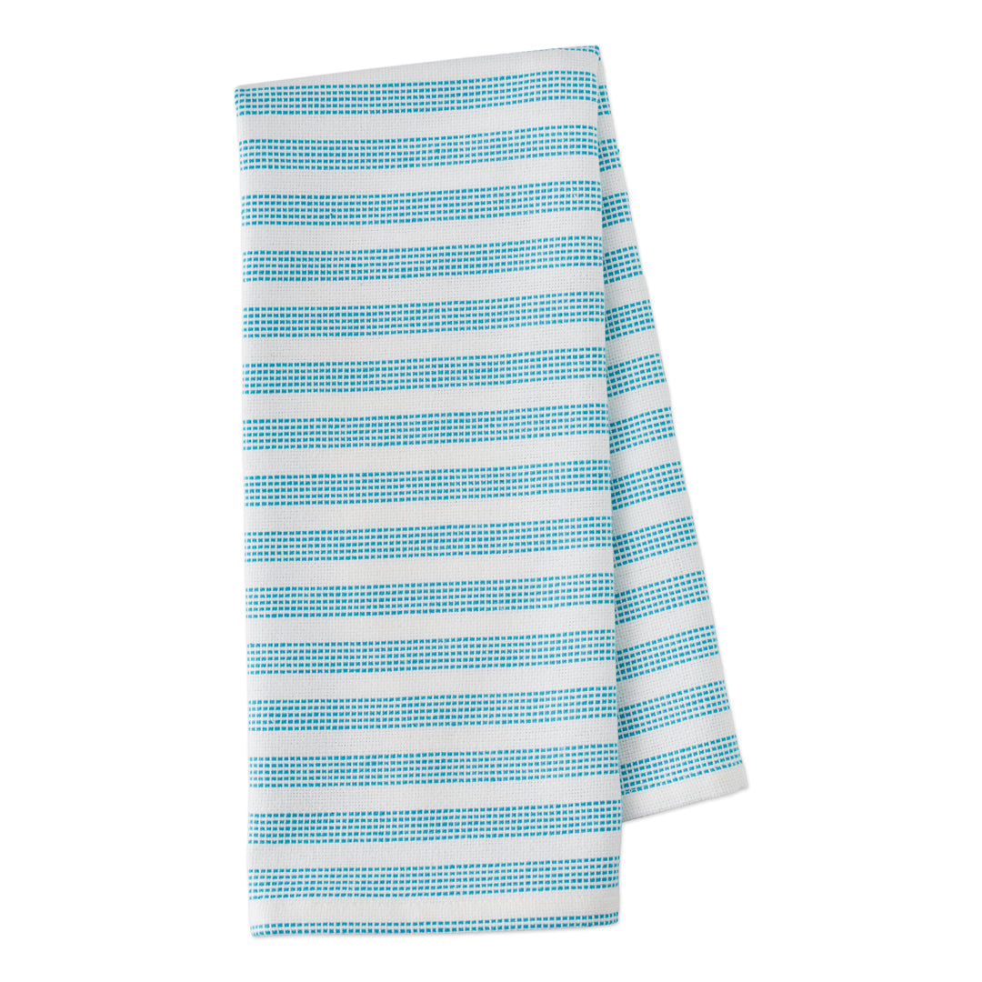 RSVP Woven Dobby Kitchen Towel – 18" x 28" – Turquoise