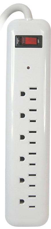 PowerZone 6-Outlet Surge Protector – 125 V – 15 A – 750 Joules Energy