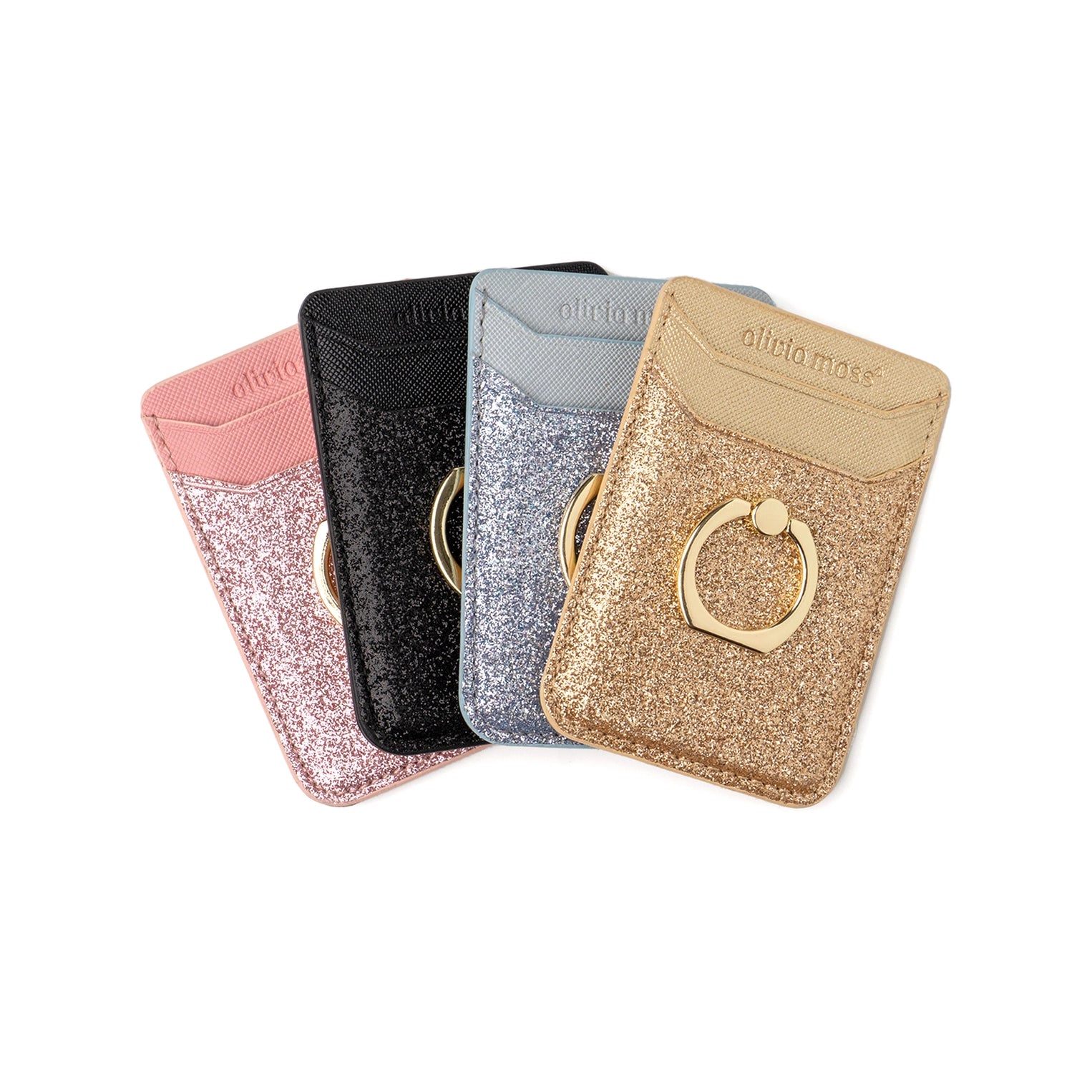 Glitter Bomb Ring Cling Cardholder – Assorted Colors – Sold Individually