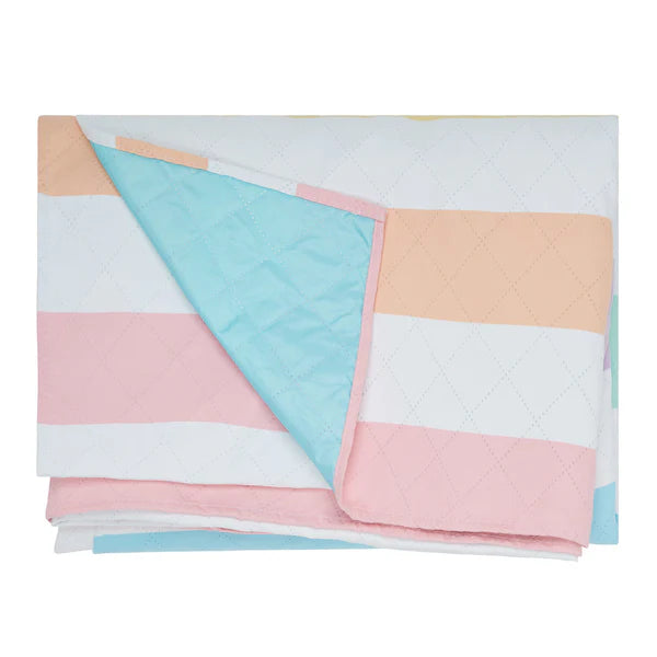 Dock & Bay Waterproof Striped Picnic Blanket - Unicorn Pastels