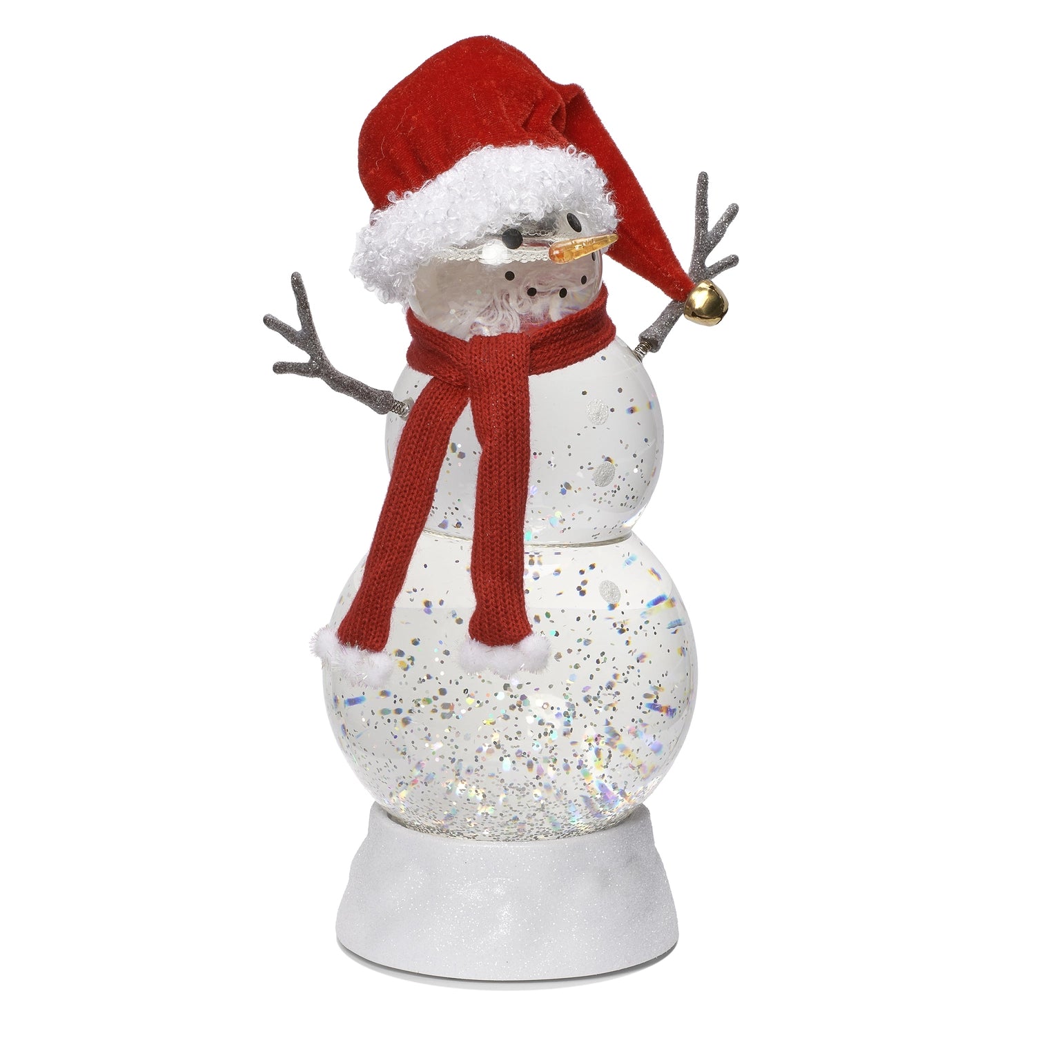 Roman Swirling Glitter Lighted Snowman – 11.25"