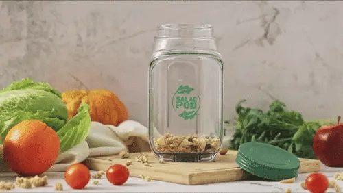 Prepara Salad Pod With Leakproof Jar Lid For Salad On The Go – Holds 4.5 Cups
