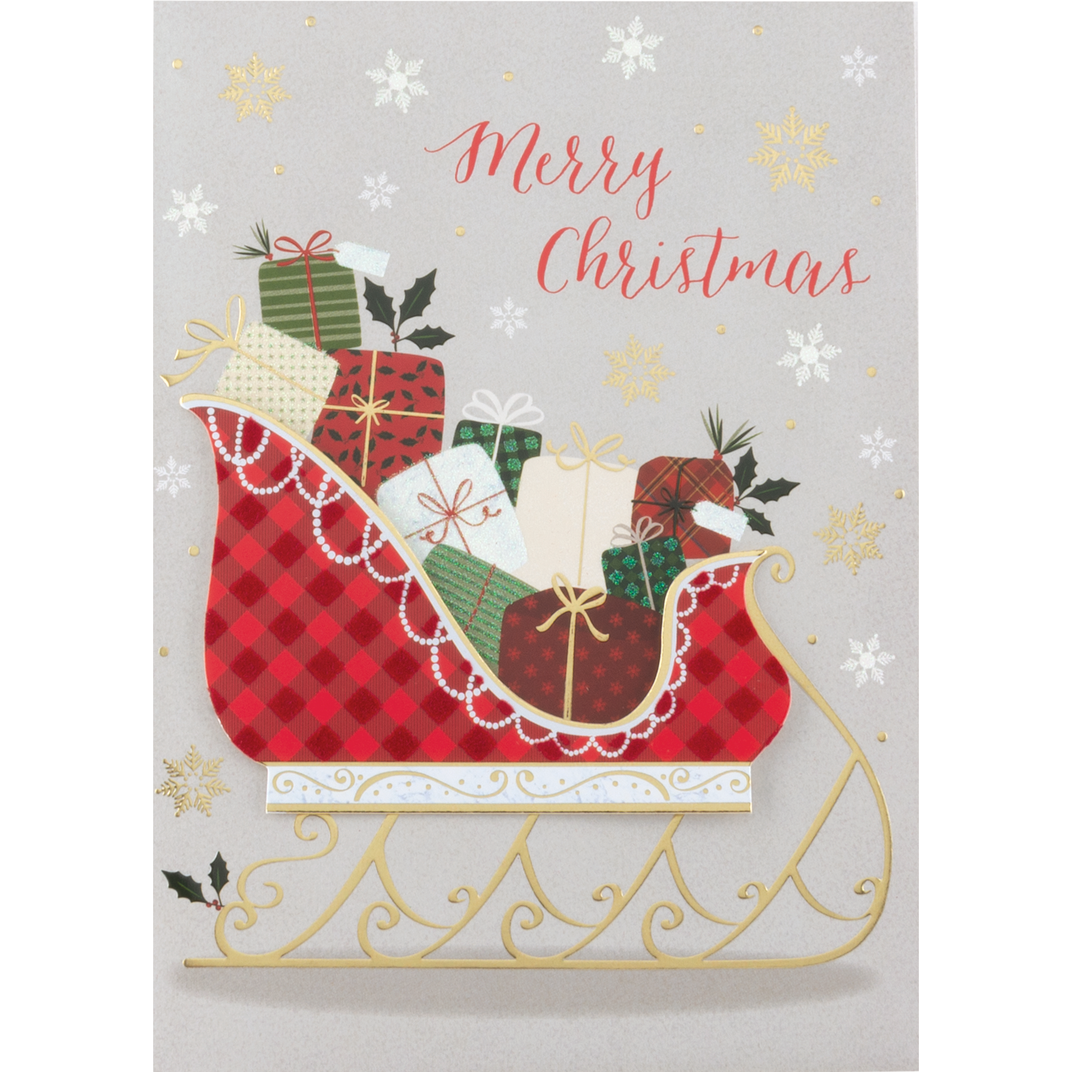 Design Design Santa's Sleigh Greeting Card – 1 Card & 1 Envelope