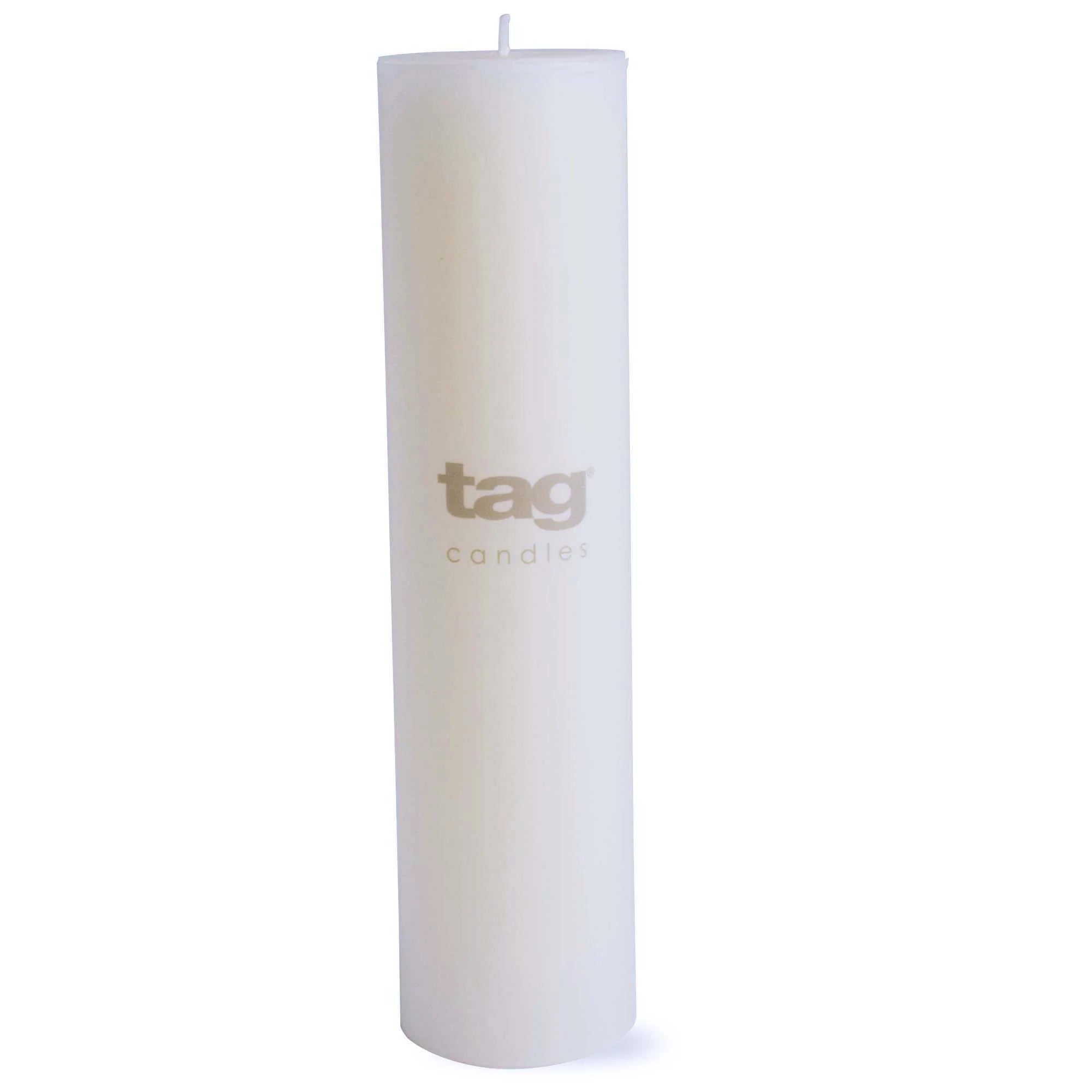 Tag Pillar Candle – 2x8 – White