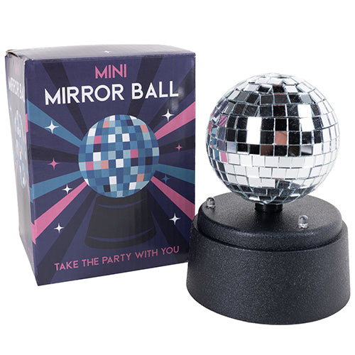 Fizz Mini Disco Mirror Ball LED Rotating Party Light – 5"
